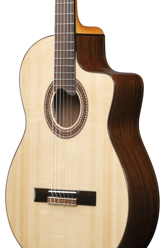 Ibanez GA380CE-NT, Fichte massiv/Palisander, 46mm Sattelbreite, Cutaway, Pickup